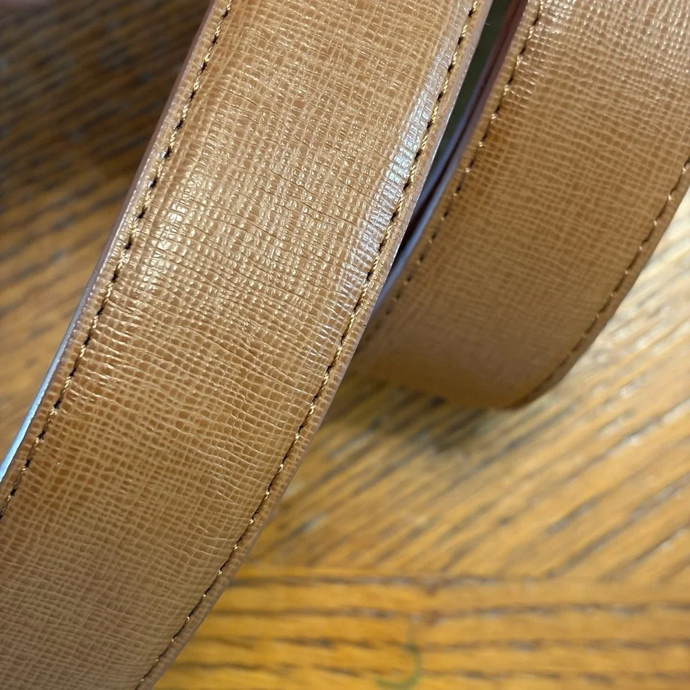Neiman Marcus Brown Leather Belt Sz 38 Work Career Preppy Classic Frat Church